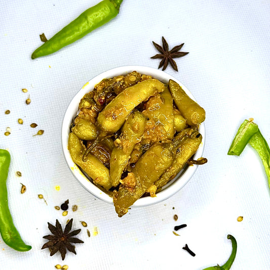 GREEN CHILLI PICKLE - ہری مرچ کا اچار